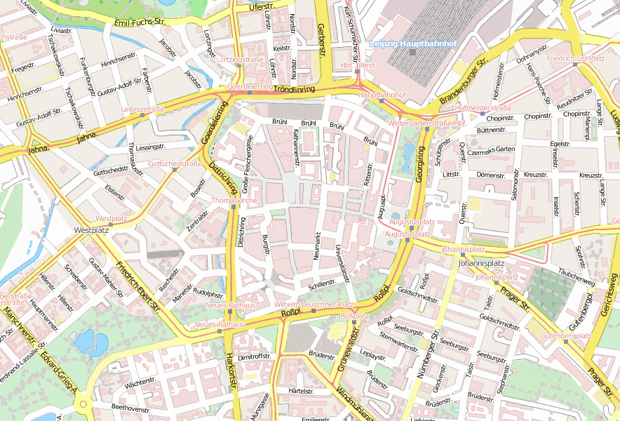 Zeitgeschichtliches Forum Leipzig Stadtplan mit Luftbild und Hotels von Leipzig