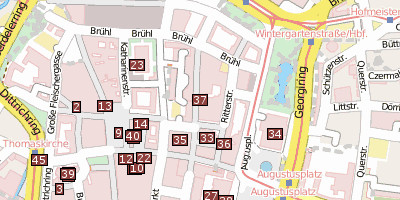 Stadtplan Antikenmuseum der Universität Leipzig Leipzig