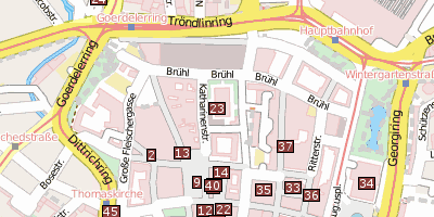 Museum der bildenden Künste Stadtplan